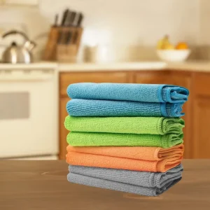 Factory Direct Sale High Quality Kitchen Microfiber Cleaning Clothes for Cleaning Dishwashing Cloth Microfiber Cleaning Towels