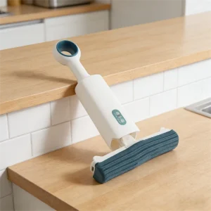 Factory Direct Sale Portable Mini Foldable Sponge Desktop Mop Super Absorbent Eco-friendly Design Self-Wringer Durable Reusable