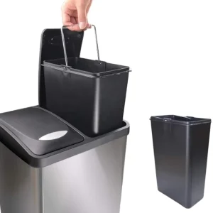 Factory Direct Sale Recycle Bins with Two Lids Garbage Waste Can Recycling 2 Compartment Bin
