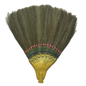 Factory Direct Sales Grass Broom Manufacturer Broomstick Dustpan and Brush Set
