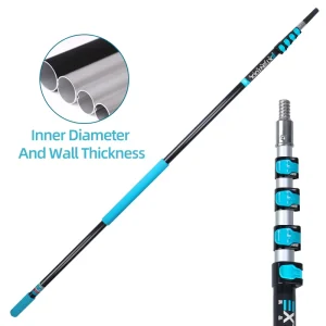 Factory Direct Sales Lightweight Telescopic Window Cleaning Tool Adjustable Extendable Aluminum Telescopic Pole