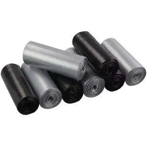 Factory Direct Supply Disposable Gravure Printed Flat Tied Household Trash Garbage Bags for Office Building and School