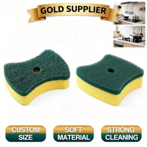 Factory Direct Supply Multiuse Kitchen Cleaning Sponge Scrubber Heavy Duty Scouring Pad Kitchen Cleaning Sponge