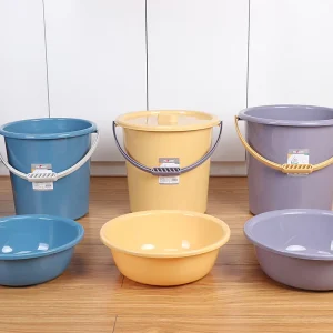 Factory Directly Supply Plastic Water Bucket 20-24L Plastic Bucket Set With Lids and Basin