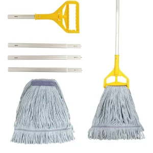 Factory Durable Highly Absorbent Kentucky Mop Aluminum Handle Looped End Floor Cleaning Product Cotton Material