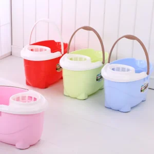 Factory Eco Friendly PP Plastic Mop Bucket with Hand Twist Pulley for Home Cleaning Model 301