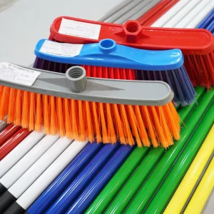 Factory Escoba Plastic Magic Broom Floor Brush Head with Metal Handle Mop Stick Broomstick with Italian Greek American Thread