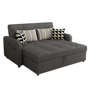 Factory Fabric Three Seat Handrail Functional Sofas Bed