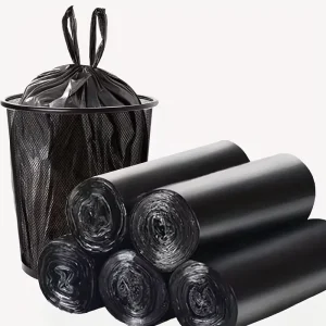 Factory HDPE Vest Trash Bag on Roll Disposable T shirt Handle Plastic Garbage Bag for Kitchen Household Office Use