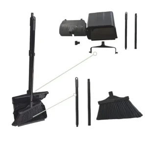 Factory Heavy Duty Brooms and Stand up Dust Pan Sets Commercial Cleaning With Long Handle Lobby Broom and Dustpan