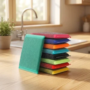 Factory High Water Absorption Dual Sided Kitchen Scrubbing Sponge for Dishes Cleaning