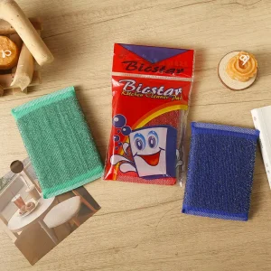Factory Household Kitchen Cleaning Sponge Non Scratch Heavy Duty Stainless Steel Wire Mesh Sponge