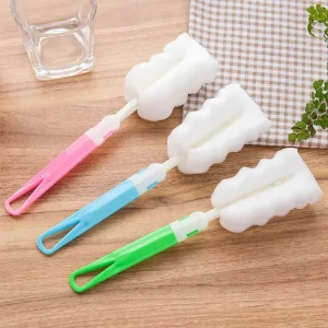 Factory Household Removable Long Handle Cup Washer Baby Water Bottle Sponge Cleaning Brush