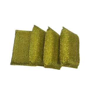 Factory Household Strong Cleaning Scrub Sponge Polyester Material Pot Scrubber Scouring Pads