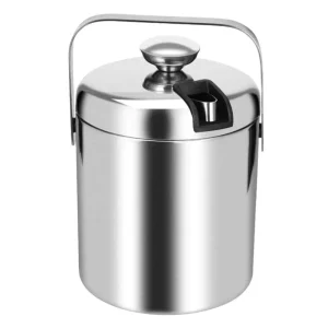 Factory Ice Bucket Insulated with Tongs and Lids Stainless Steel Double Wall with Strainer for Parties and Bar