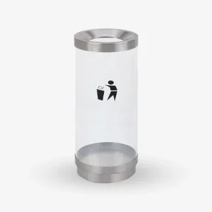 Factory Indoor Recycle Transparent Waste Bins for Airport Dustbin metro Trash Bin