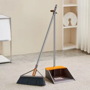 Factory Kitchen Broom Dustpan Set Long Handle Easy Cleaning Bristles Plastic Broom Dustpan