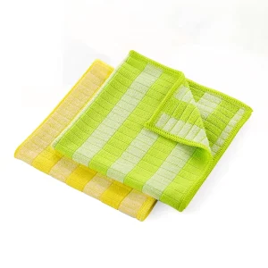 Factory Kitchen Cleaning Towel Tea Dish Cloth Absorbent Bamboo Fiber Cleaning Cloths Microfiber Cleaning Cloth