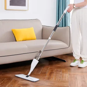 Factory Logo Portable Detachable 360 Rotary Floor Cleaning Tools Hand Free Microfiber Flat Mop Steel Swivel Handle