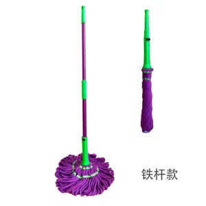 Factory Long Handle Twist Spin Floor Mop Rotatable Microfiber Dry Wet Mop Telescopic Self twisting Water Mop
