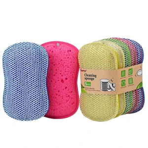Factory Newest Design GMFDD Double Sides Sponge for Dishes Cleaning High Foam Sponges Dish Washing Scrubber Kitchen Washing