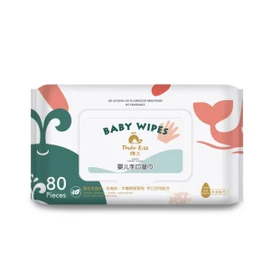 Factory OEM Customize 80 Pieces Packaging Baby Wipes Hand and Mouth Wipes Disposable Wet Wipes for Skin Care Cleaning