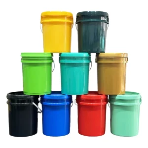 Factory PP HDPE 150ml 350ml 500ml 600ml 1l 2l 3l 5l 6l 10l 15l 18l 20l 25l 28l 30l Plastic Buckets With Lid and Handle