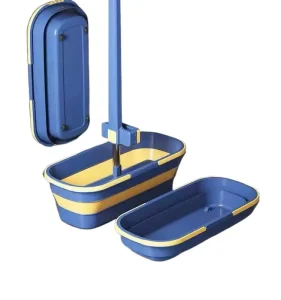 Factory PP Multifunctional Portable Folding Collapsible Bucket With Wheels for Mops