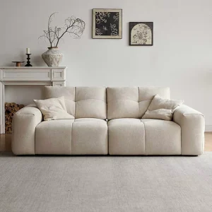 Factory Pixel Sofa Ego Tofu Block Italian Light Luxury Living Room Sofa With Removable Backrest Chenille Monte Sofa