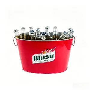 Factory Price 15Qt Large Rustic Hammered Galvanized Beverage Tub Vintage Metal Party Ice Bucket for Outdoor Event BBQ