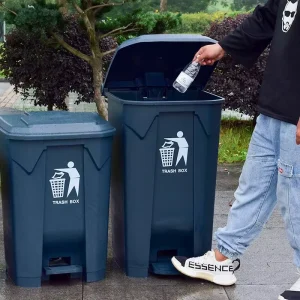Factory Price 80L Large Capacity Waste Bin Multi Color Pedal Trash Bins