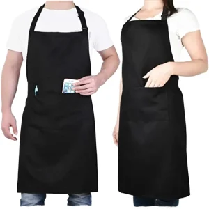 Factory Price Custom Designed Sleeveless Reusable Kitchen Aprons Waterproof Cotton Bibs Custom Logo Printed Cleaning