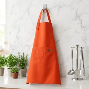 Factory Price Customized Logo Printed Adult Chef Sleeveless Bib Kitchen Aprons with Pockets Washable Polyester