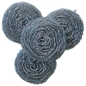 Factory Price Easy Clean Steel Metal Galvanized Wire Mesh Scourer Pot Scrubber Sponges Scouring Pads for Kitchen Cleaning