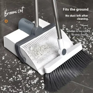 Factory Price Plastic Folding Brooms and Dustpans Set with Garbage Bag Storage