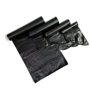 Factory Price Trash Bag Roll 27L 240L Extra Thick Heavy Duty Black Garbage Bag Bin Liner