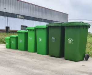 Factory Prices Plastic Trash Can Wheeled Classified Recycling Outdoor 30L 240L Plastic Trash Can Waste Bin with Wheel