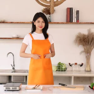 Factory Provide Polyester Barman Apron Waterproof Aprons Kitchen Three Pockets Cute Waist Aprons