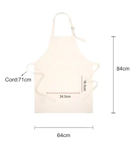 Factory RTS Premium Plain Reusable Linen Fashion Gift Personalized Sublimation Aprons Blank