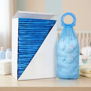 Factory Replacement HDPE Disposable Seal Ring Plastic Bags Garbage Trash Bin Refills Film Nappy Bin Cassettes Ring Embossing