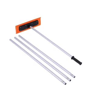 Factory Roof Snow Rake Adjustable Detachable Aluminum Extension Pole Roof Leaf Snow Rake for Yard and Roof Use