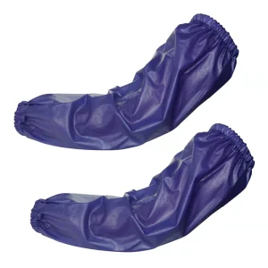Factory Sale Acid Resistant Oil Resistant Waterproof Chemical Lightweight White PVC Oversleeve with Elastic Band