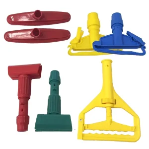 Factory Sale Home Floor Cleaning Tool and Accessories Mop Wooden Aluminum Handle Mop Metal Socket Plastic Clip Cap