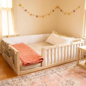 Factory Solid Wood Montessori Floor Bed Frame for Children