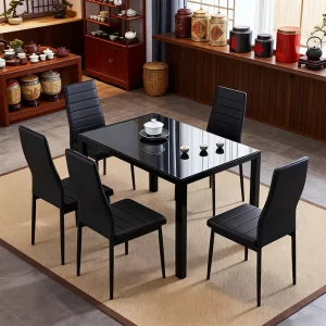 Factory Square Dining Table and Chair Set for Fast Food Restaurants Commercial Furniture for Hotels and Living Rooms