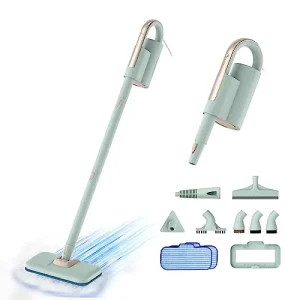 Factory Steam Mop Detachable Handheld Steamer 1200W Floors/Carpets Slider 0.9L Water Tank Fast Heating 2 Pads