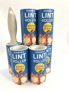 Factory Stock Manual Style Self Adhesive Pet Hair Remover Sticky Roll Paper Lint Rollers