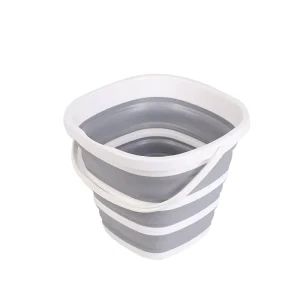 Factory Stocked 10L Square Plastic Retractable Folding Bucket Boiling Water Safe Portable for Household & Outdoor Use