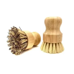 Factory Supply Custom Free Logo Eco Friendly Wooden Bamboo Dish Brush Sisal Fiber Natural Bristles for Kitchen Dish Pot Cleaning