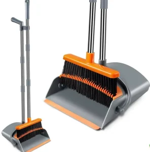 Factory Supply High Quality Folding Broom Holder and Dustpan Set with Long Handle